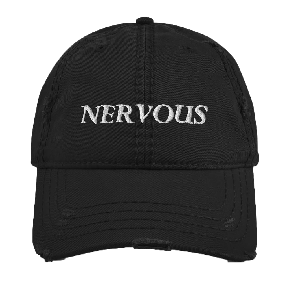 NERVOUS Distressed Dad Hat